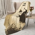 thumbnail image 4 of Throw Blanket for Couch Sofa and Bed, Halloween Broomstick Witch Flying Super Soft Plush Throw Blanket, Fuzzy Cuteness Comfy Warm Washable Flannel Blanket & Throws for All Season 60"x50", 4 of 7