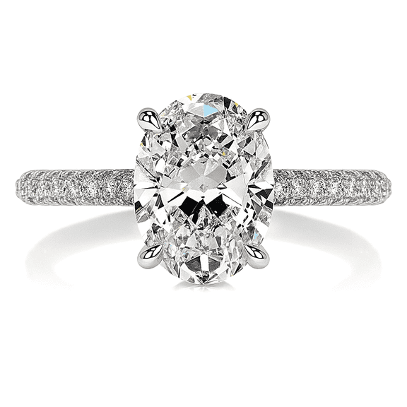 Juhi Jewels 3 Ct Moissanite Solitaire Engagement Ring 925 Silver Moissanite Ring for Women