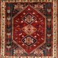thumbnail image 1 of Ahgly Company Machine Washable Indoor Square Traditional Tomato Red Area Rugs, 5' Square, 1 of 7