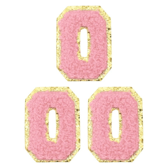 Uxcell Chenille Number Patches Self-Adhesive Number Patch Appliques Stickers for DIY Clothing Jacket Jersey Hat Number 0