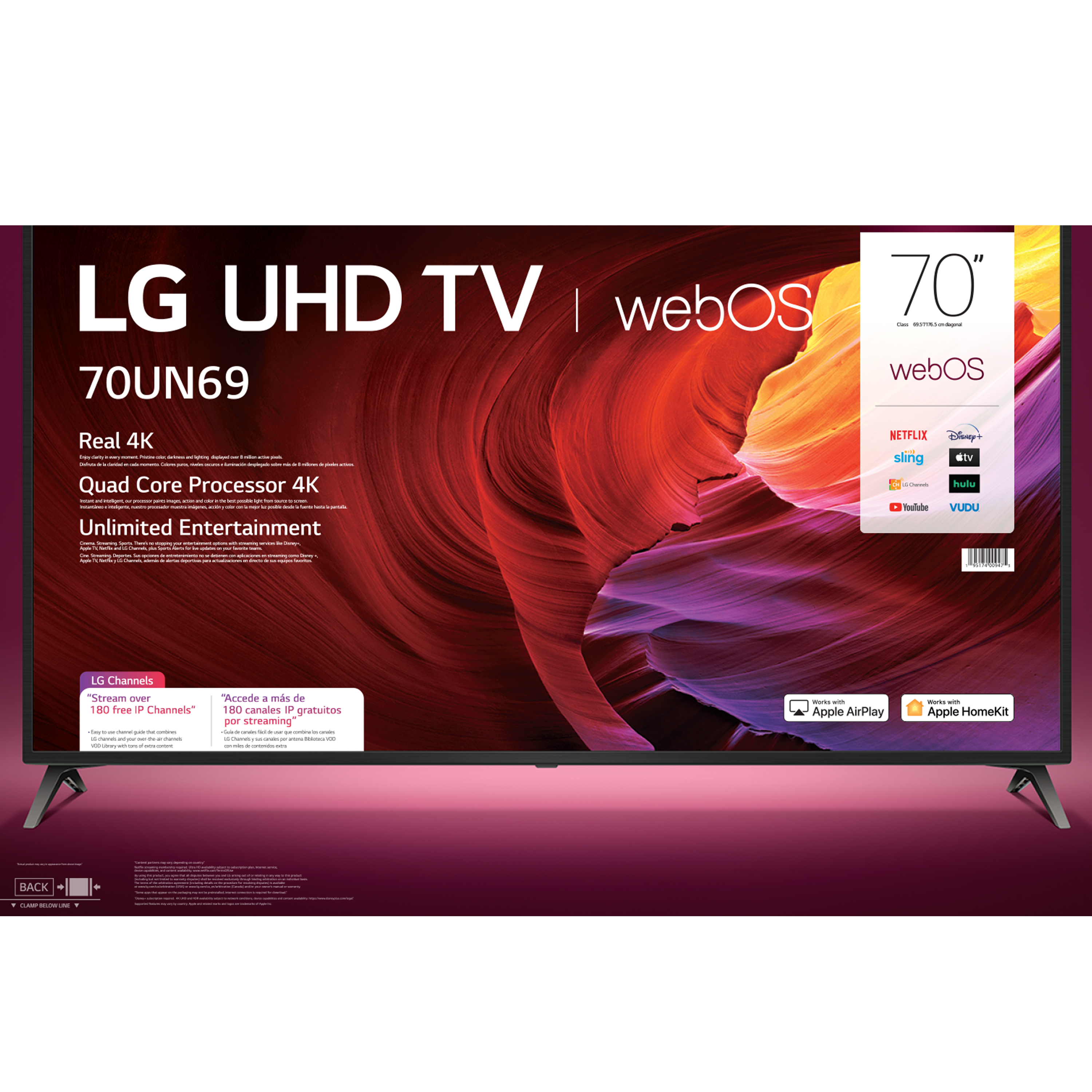 LG 70" Class 4K UHD 2160P Smart TV 70UN6955ZUC - image 4 of 19