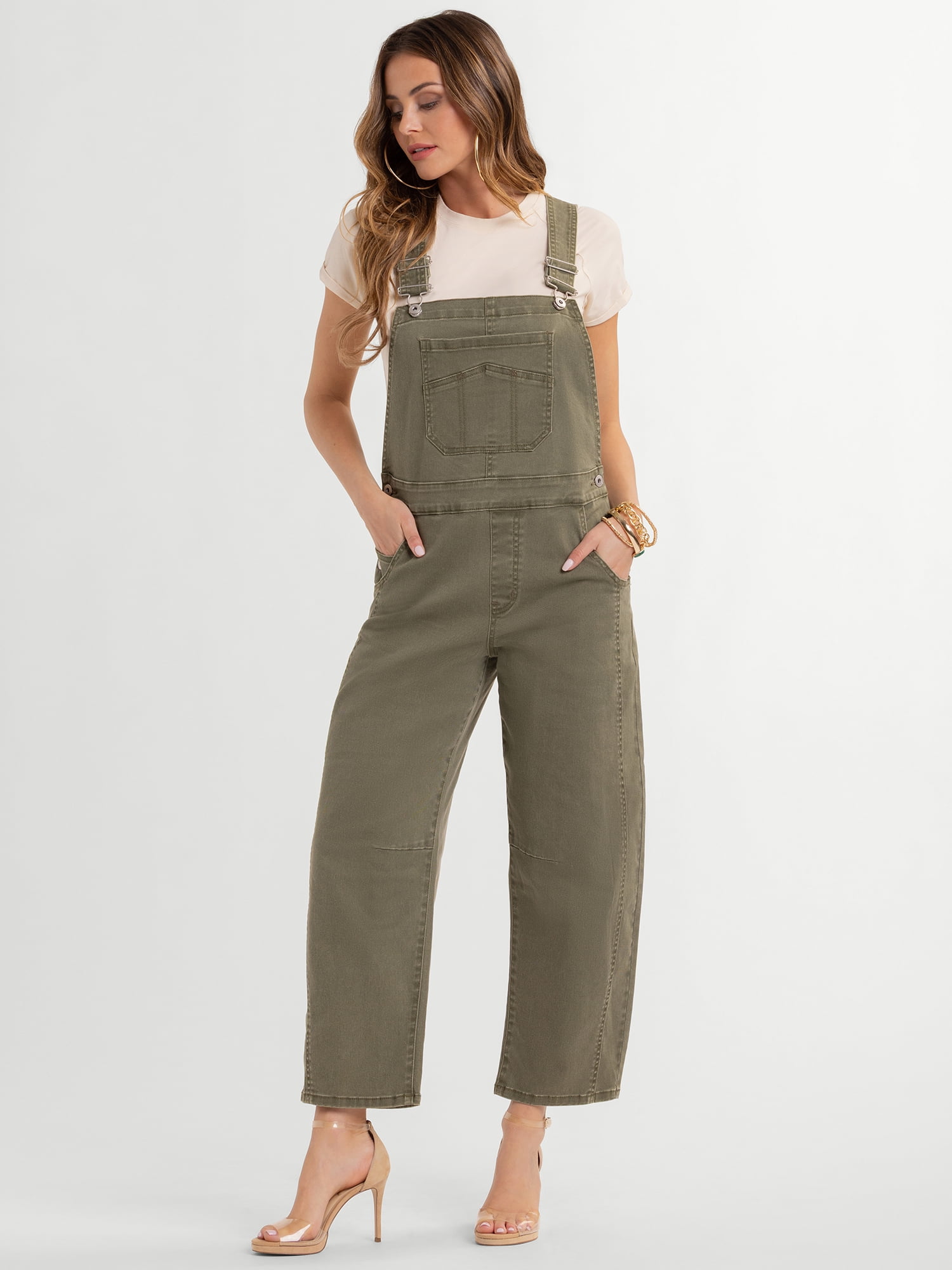 Jessica Simpson Women's Overall Barrel Leg, Sizes XS-XL