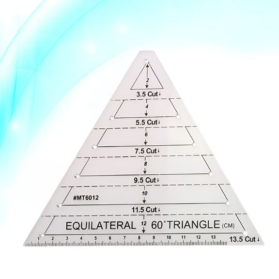 CCOCC Ruler for Sewing Patchwork Ruler 60 Degree Triangle Quilting Ruler Patchwork Acrylic Template Sewing Accessories