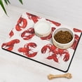 thumbnail image 3 of Coastal Nautical Seafood Dog Food Mat – Lobster Crustacean Marine Ocean Pet Feeding Mat 16x24, Cute Funny Tropical Beach Non-Slip Absorbent Quick Dry Waterproof Easy Clean, 3 of 7