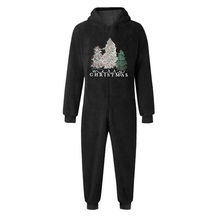 FYDUU Christmas Girls Onesie Pajamas Zip Up Jumpsuits Kids Fuzzy Hooded Rompers Soft Cozy Jumpsuit One-Piece Warm Winter Clothes Cute Baby Onesies 9-10 Years