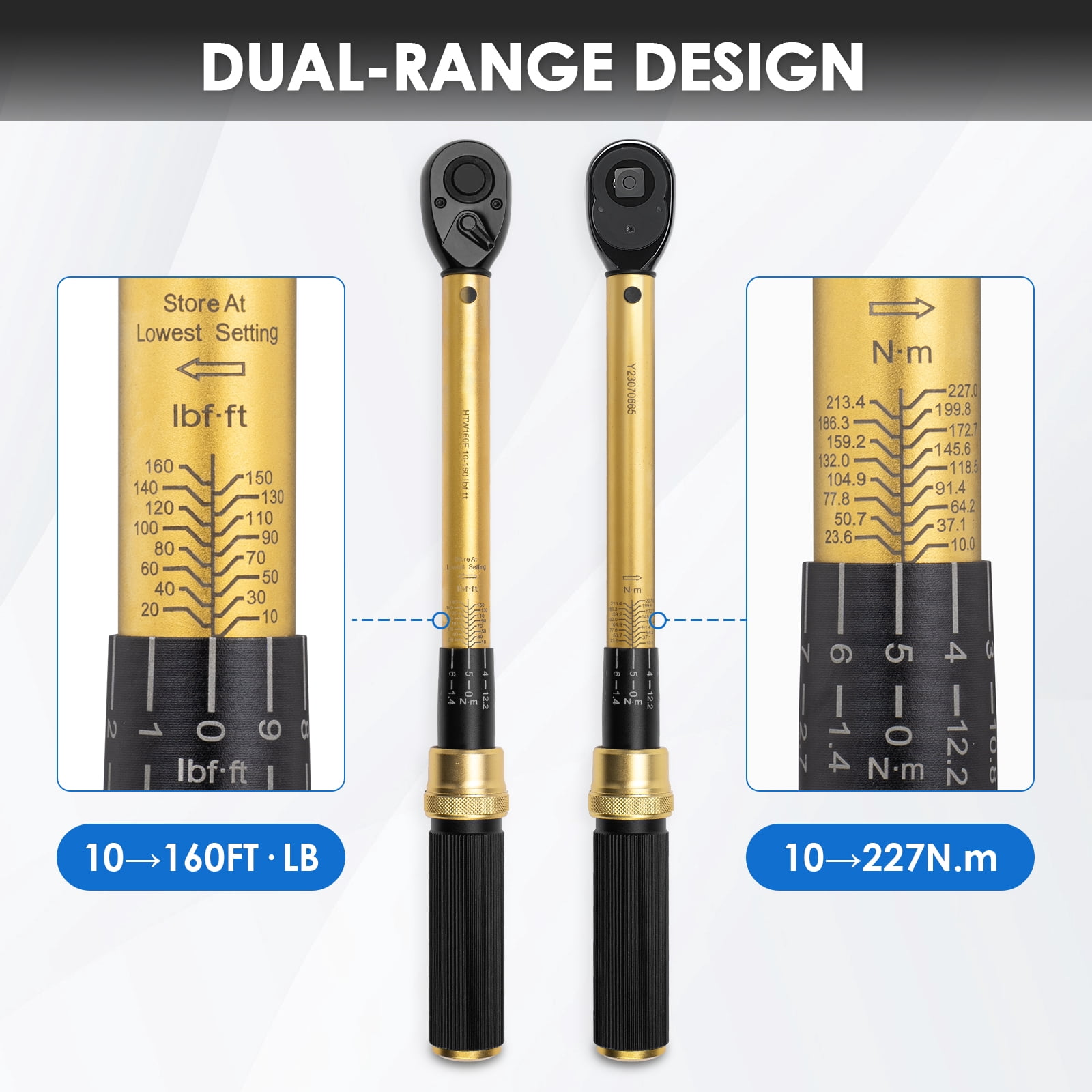 1/4 Inch Drive Torque Wrench, 1-25 Nm with Bit Sockets, 0.1 Nm