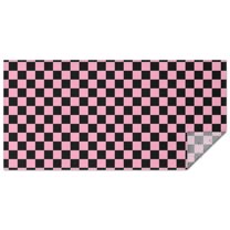 Black and Pink Checkerboard Pattern Rectangle Tablecloth 60"x120",Waterproof Polyester Rectangle Table Cloth, Wipeable Spillproof Polyester Tablecloth for Dining, Camping, Indoor and Outdoor