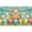 C, variant on 2026 Easter Flag Banner - 2 Easter Themes (Cute Holiday With Eggs, Religious Revival With "He Is Risen" & Cross), Colorful Cartoon Rabbits/Chicks For Fun, Purple Floral Wreaths