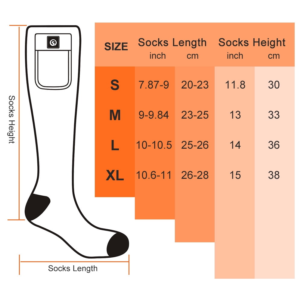 Snow Deer Heated 2025 Upgraded Rechargeable Electric Heated Socks,7.4V 2200mAh Battery Powered Cold Weather Heat Socks for Men Women,Outdoor Riding Camping Hiking Motorcycle Skiing Warm Winter Socks