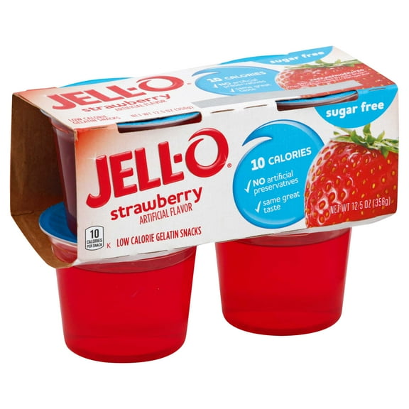 Jello Ready To Eat Sugar Free Strawberry Dessert, 12.5 Ounce -- 6 per case.
