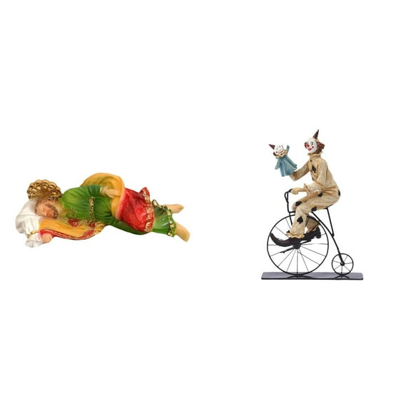 Dualoai Sleeping Joseph Statue Sculpture Collection Clown Figurine Statuette Desk Ornament for Table Centerpiece Cabinet Dining Room Decor Gift Figure