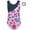 E, variant on Girl Sleeveless Rainbow Print Gym Suit with Hair Band Ballet Performance Costume Leotard Jumpsuit