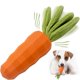 thumbnail image 1 of Cooway Juguete masticable para perros, juguetes chirriantes para perros de zanahoria para masticadores agresivos, juguete de limpieza de dientes de perro con sabor a leche de caucho natural, 1 of 5