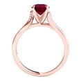 thumbnail image 3 of Aonejewelry 1 Ct. Ttw Halo Interwined Design Created Ruby and Diamond Engagement Ring Crafted In 14k Solid Rose Gold, 3 of 4