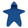 thumbnail image 4 of UACY Infant Boys Girls Star Shaped Hooded Jumpsuit Plush Wrap Romper, Soft Zip Up Outfit for Newborn Baby Lounging Baby Shower Gift (Blue, 9-12 Months), 4 of 4