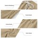 thumbnail image 4 of Ceisia Gift Men's All-Season Casual Pants - Solid Color Drawstring Pocket Fashionable Straight Leg Elastic Waist Pants, 4 of 9