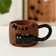 thumbnail image 1 of Tazas Apilables con Forma de Gato, Taza de Cerámica con Relieve y Asa Grande, Letras En Inglés, 1 of 6