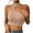 Khaki, variant on XFLWAM Women's Halter Tank Top Sexy Racerback Vest Sleeveless Ribbed Camisole Shirts Solid Color Workout Backless Streetwear