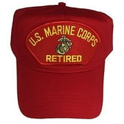 USMC MARINE CORPS RETIRED HAT CAP RED EGA EAGLE GLOBE ANCHOR SEMPER FIDELIS