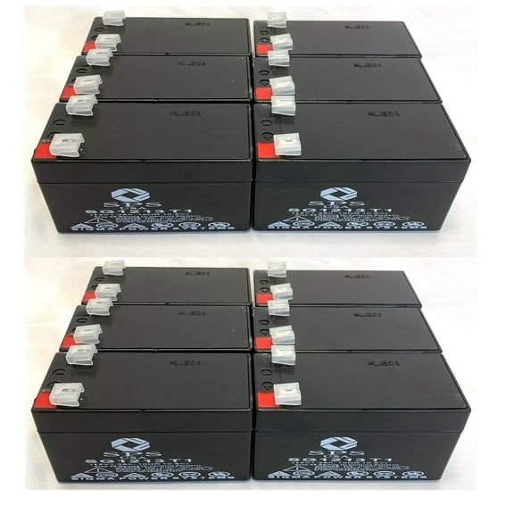 SPS Brand 12V 1.3Ah Replacement Battery (SG1213T1) for SigmasTek SP12-1.2 (12 Pack)