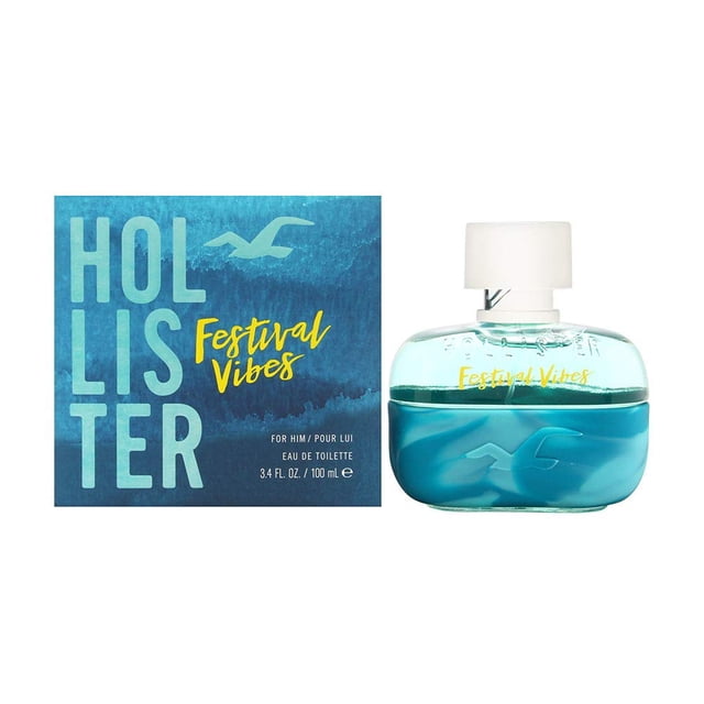 Hollister Festival Vibes for Men 3.4 Oz Eau De Toilette Spray, 3.4 Ounce