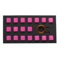 thumbnail image 1 of Tai-Hao Rubber Keycap Set 18 Pieces Diamond Texture Compatible with Cherry MX and Mechanical Keyboards Includes Keycap Puller, Neon Pink, 1 of 3