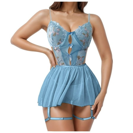Xuewenshw Women s Lingerie Chemise Nightgowns for Women Sexy Pajamas for Women Bodysuit Lingerie Womens Lingerie Crotchless Body Suits for Women