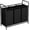 3 Bags Black, variant on 3-Bag Laundry Basket, Black Laundry Hamper, 35.6 Gal(135 L) Laundry Sorter Cart Laundry Room Organization with Heavy Duty Rolling Lockable Wheels and Removable Bags