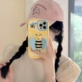 thumbnail image 6 of Yellow Bee Phone Case Compatible with iPhone 14 Pro Max, Cute 3D Korea Dopamine Cartoon Bee Case with Bee Wings Folding Stand Shockproof Silicone Soft Case-01, 6 of 12