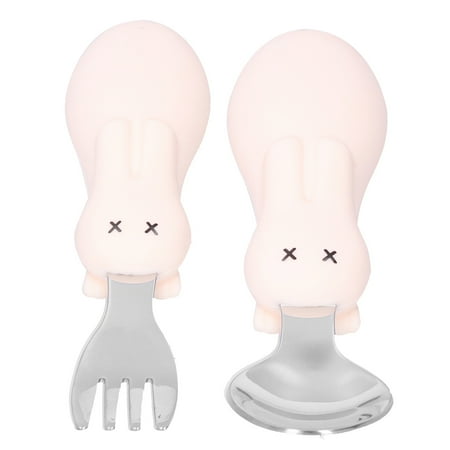 

Fork Spoon Set Toddler Feeding Utensils Fine Workmanship For Feeding Beige