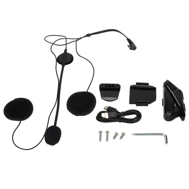 Auriculares Bluetooth para casco, cascos inalámbricos con reducción de ruido, resistentes al agua, respuesta automática, función de Radio FM, para motocicleta