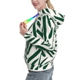 thumbnail image 2 of Kdxio Palm Branch With Leaves Print Womens Oversized Hoodies Sweatshirts Hooded Pullover Tops Sweaters Casual-Small, 2 of 7