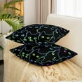 thumbnail image 3 of Cute Cat Throw Pillow Covers 18"x18" Set of 2 Soft Cartoon Cat Colorful Neon Pillow Cases Cushion Covers for Living Room Bedroom Simple Stroke Style Decorative Throw Pillowcases for Sofa Couch Chair, 3 of 6