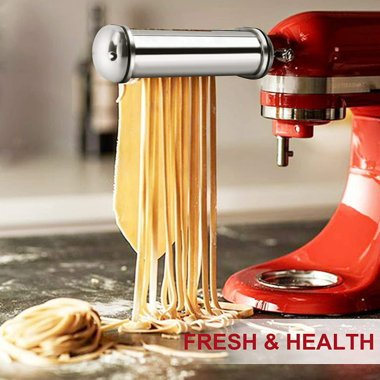 Kenome Pasta Roller Attachments Set for All KitchenAid Stand Mixer, Noodles Maker  Attachment, 3-Piece Pasta Cutter Accessories Set 