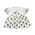 thumbnail image 1 of HBFAGFB Robes d'Été pour Fille 2024 Robe Mignonne à Manches Bouffantes avec Col à Revers Taille 73, 1 of 5
