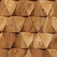 thumbnail image 4 of CONSDAN Wood Wall Decor | USA Grown Hardwood, Rustic Wooden Wall Art, Home Decorations for Living Room and Bedroom Aesthetic, Framed and Ready to Hang, Triangle, 18" x 18", 4 of 4