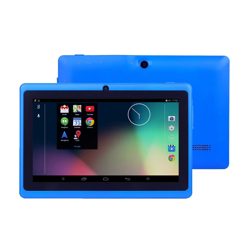Pixnor Kids 7&quot; Quad-Core Tablet 1024*600 Resolution Screen 512M+8GB MID Dual Cameras with US Plug for Childhood Education (Blue)