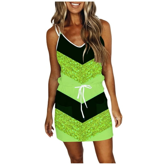 2025 New Striped Sleeveless Suspender Work Dresses for Women office Backless Swing Casual Dress Womens Fall formal Dress Shirt Dress Dresses Casual Summer Casual Dress for Women