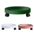 thumbnail image 4 of Round Flower Pot Mover Large Rolling Plant Caddy Indoor Outdoor Planter Trolley Dark Green, 4 of 8