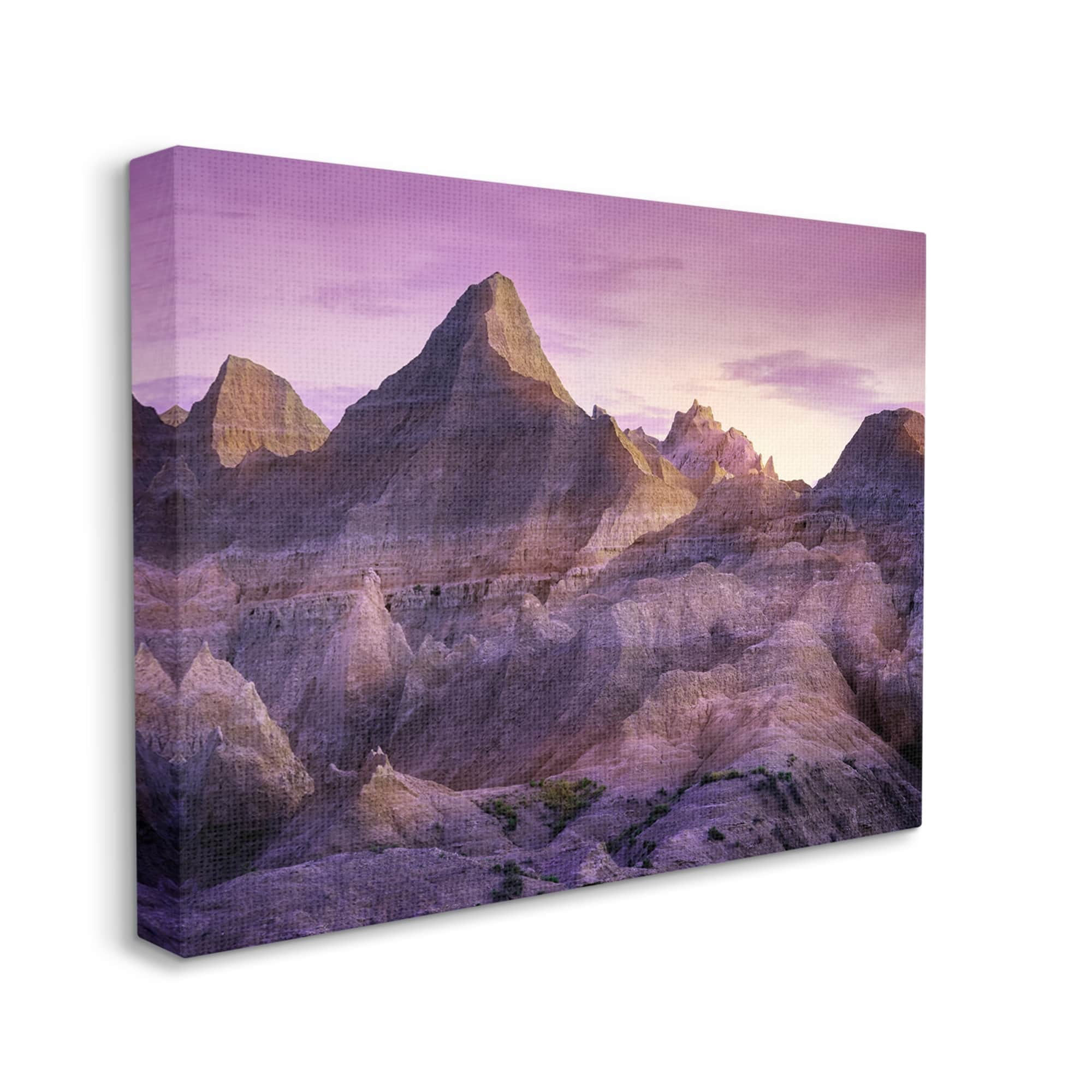 Stupell Badlands Canyon Cliffs Landscape Landscape Photography Gallery Wrapped Canvas Print Wall Art