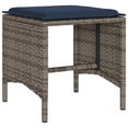 thumbnail image 2 of vidaXL 4 Piece Garden Sofa Set with Cushions Grey Poly Rattan, 2 of 5