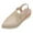 A Beige, variant on Sandals For Women Trendy Color Block Ankle Strap Closed Toe Pointed Toe Style Classic Shoes Daily Wear