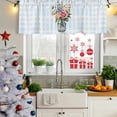 thumbnail image 5 of Pink Spring Floral Curtain Valances for Windows, Kitchen Valance Window Treatments Panel 2 Pack, Farmhouse Blue Plaid Botanical Rod Pocket Short Curtains for Bathroom Bedroom 60 x 18 Inch, 5 of 8