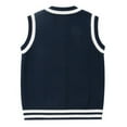thumbnail image 2 of jinghuiyue Women’s Sweater Vest V Neck Sleeveless Knit School Uniform Basic Casual Preppy Style Ribbed Pullover Tops XL, 2 of 5