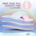 thumbnail image 6 of Bergman Kelly Fuzzy House Slippers for Women, Anti-Slip & Open Toe Scuff Style Home Shoes, Clouds Collection, 6 of 8