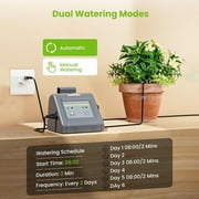 طقم ري بالتنقيط الداخلي من RainPoint مع مضخة مياه Wi-Fi يتم التحكم فيها عن طريق التطبيق ونظام ري أوتوماتيكي للنباتات المحفوظة في الأصص والشرفة