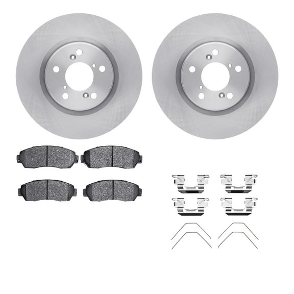 Dynamic Friction Company Front Brake Rotors with 5000 Advanced Brake Pads includes Hardware 6512-59429