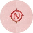 thumbnail image 1 of Ahgly Company Tapis d'Intérieur Lavable en Machine Carré Transitionnel Rouge Pastel Rose, 3 Pieds Carré, 1 of 7