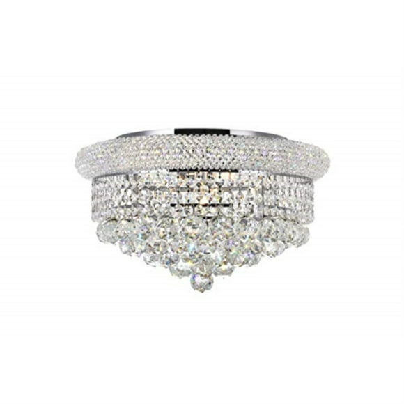CWI Lighting Empire Plafonnier Encastré à 8 Lumières avec Fini Chrome