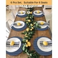 thumbnail image 4 of 15 Inch Round Placemats Set of 4, Navy Blue Geometric Non Slip Heat Insulation PP Table Mats, Modern Pure Color Abstract Striped Washable Place Mats for Kitchen Dining Party Table Decor, 4 of 7